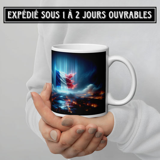 Mug Drapeau Français Écorché – Vision Patriotique | Darkness