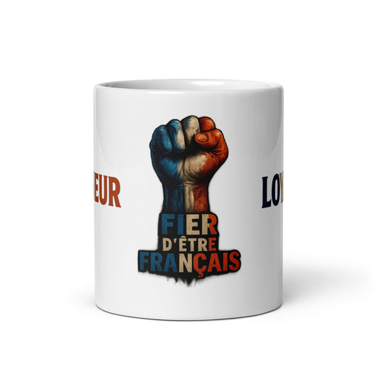 Mug “Fier d’être Français” – Honneur, Loyauté, Patrie